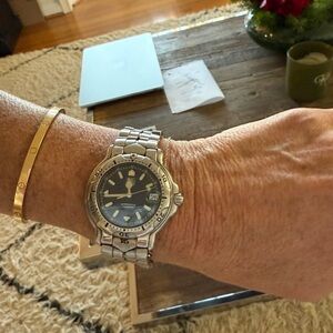 Tag Heuer Silver and Black Men's Watch